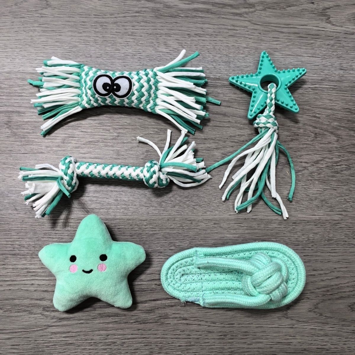 Cute Cotton Chew Pet Supplier Dog Rope Toys Set (as the picture,M)