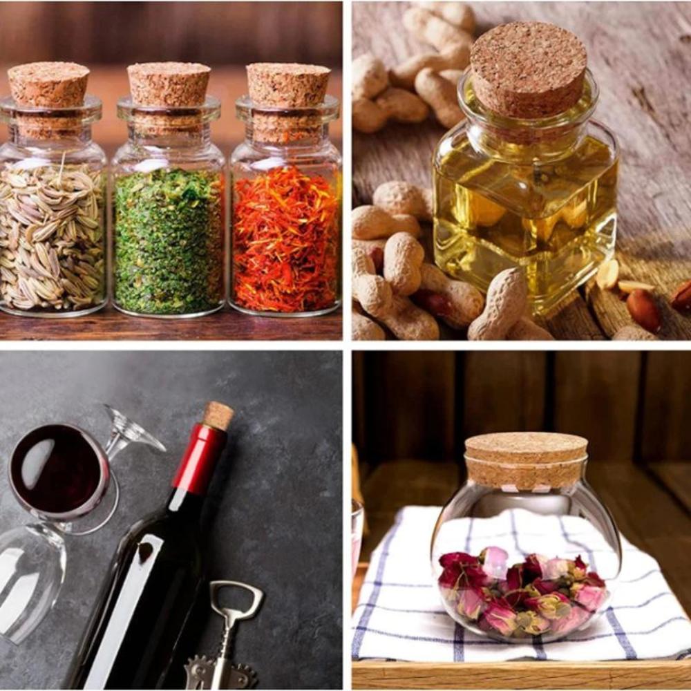 100Pcs Wine Corks Corks Wine Stopper Reusable Functional Portable Sealing Stopper for Bottle Bar Tools Kitchen Accessories