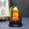 Halloweenská dekorace rekvizity dýňová lampa LED svítící stínidlo bar party dekorace potřeby svícen noční světlo stolní ozdoba
