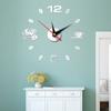 3D Wall Clock Acrylic Frameless Wall Clocks Diy Quartz Clocks Wall Stickers Silent Clock for Home Living Room Wall Decor Horloge