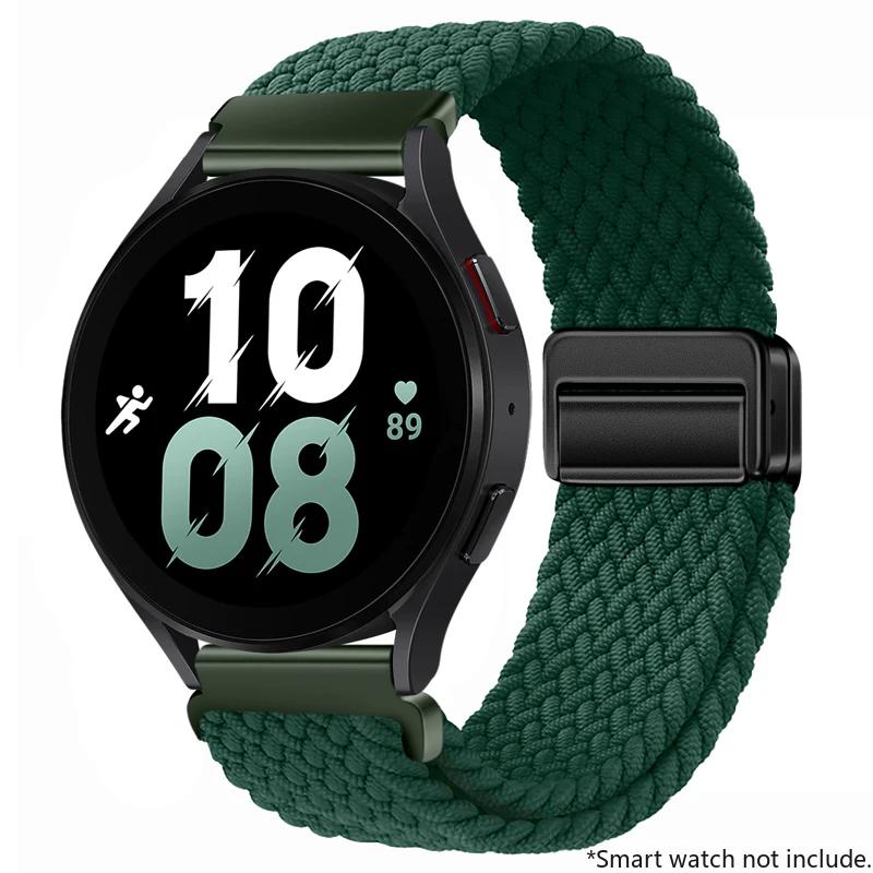 22mm 20mm Nylon Buckle Strap for Huawei Watch GT5 4 3 2 46mm/4Pro 3Pro Bracelet for Samsung Watch7/6/5/4/Classic Adjustable Belt