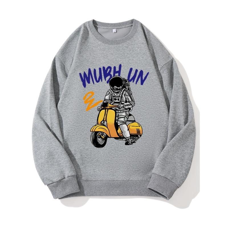 

Топ с принтом MotorcycleFashionable, повседневная спортивная одежда на осень и зиму, хлопковая толстовка XXL слоновая кость