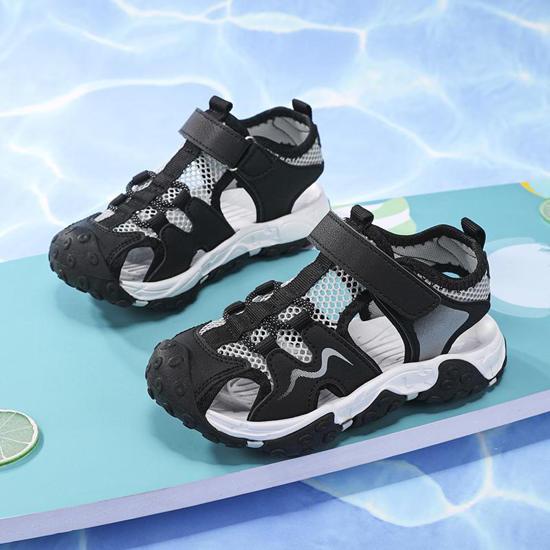 Kids' Beach Sandals Rotary Button Closed Toe Anti-collision Girls' Beach Sports Sandals Sandals for Boys