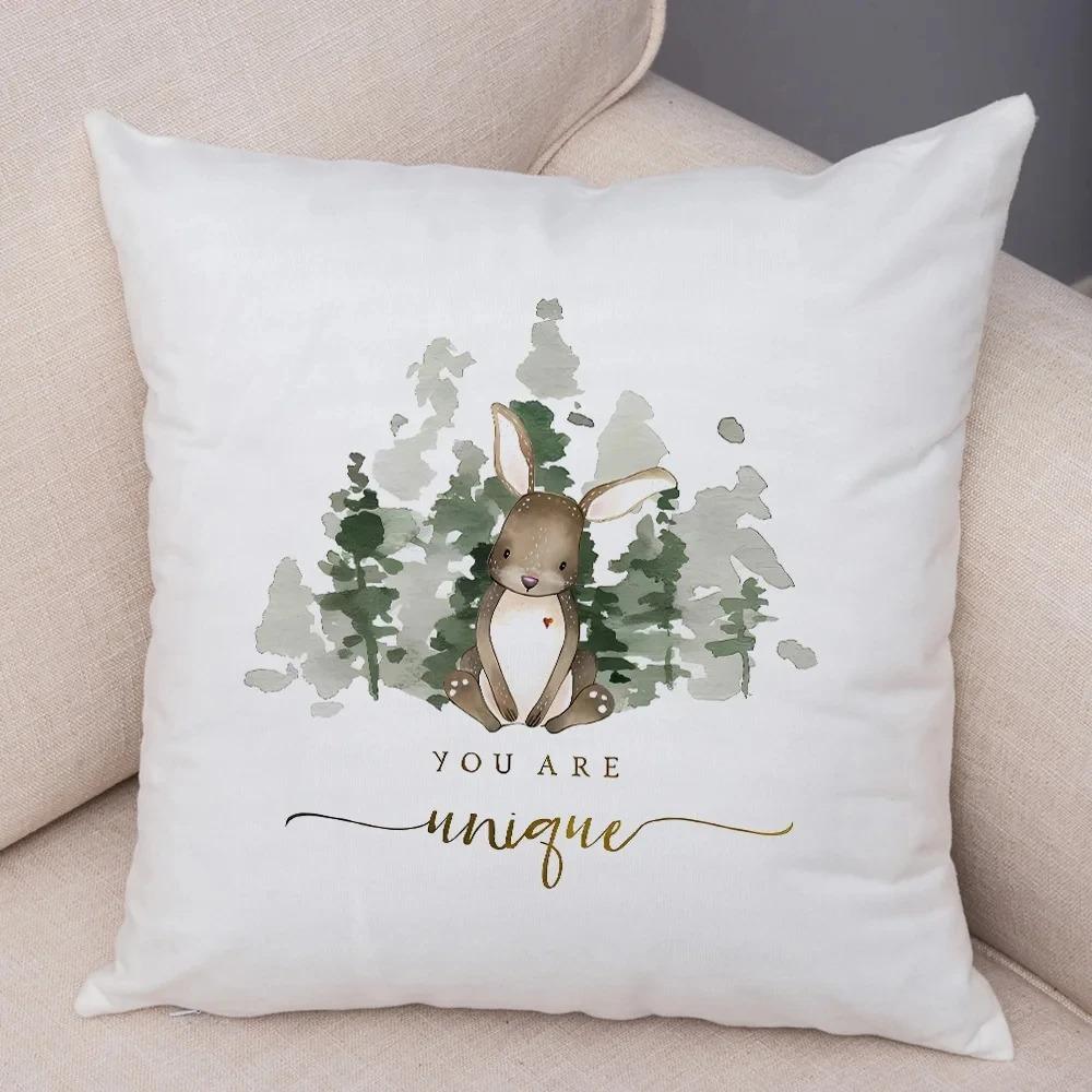 

Наволочка с изображением животных из мультфильмов, украшения для автомобилей, офисная, гостиная, диван, домашняя наволочка 45x45cm