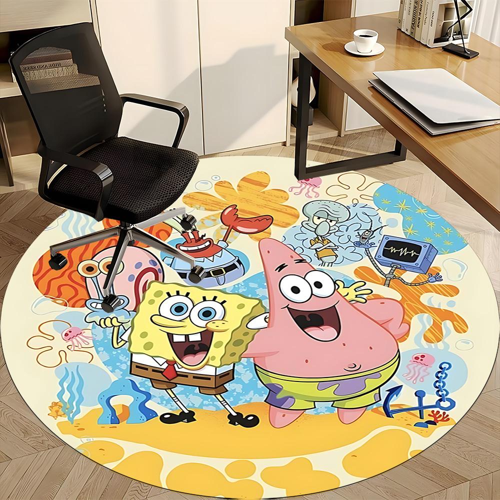 1pc SpongeBob Patrick Office Round Area Rug, Under Office Chairs Bedroom Living Room Home Decor A1022220