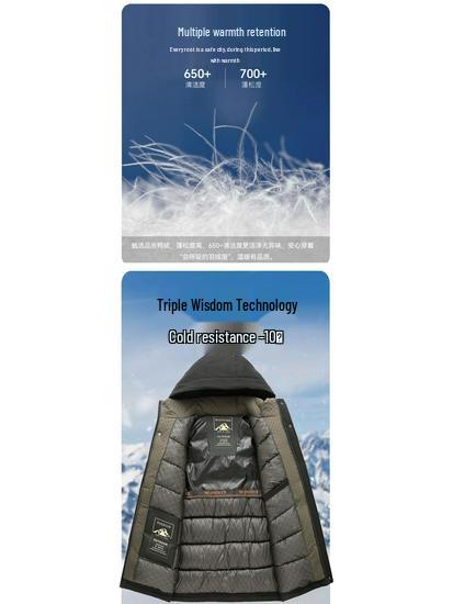 Men's Winter 2025 Clearance: Mid-Length Thickened Down Jacket for Cold Protection - Dad's New Style