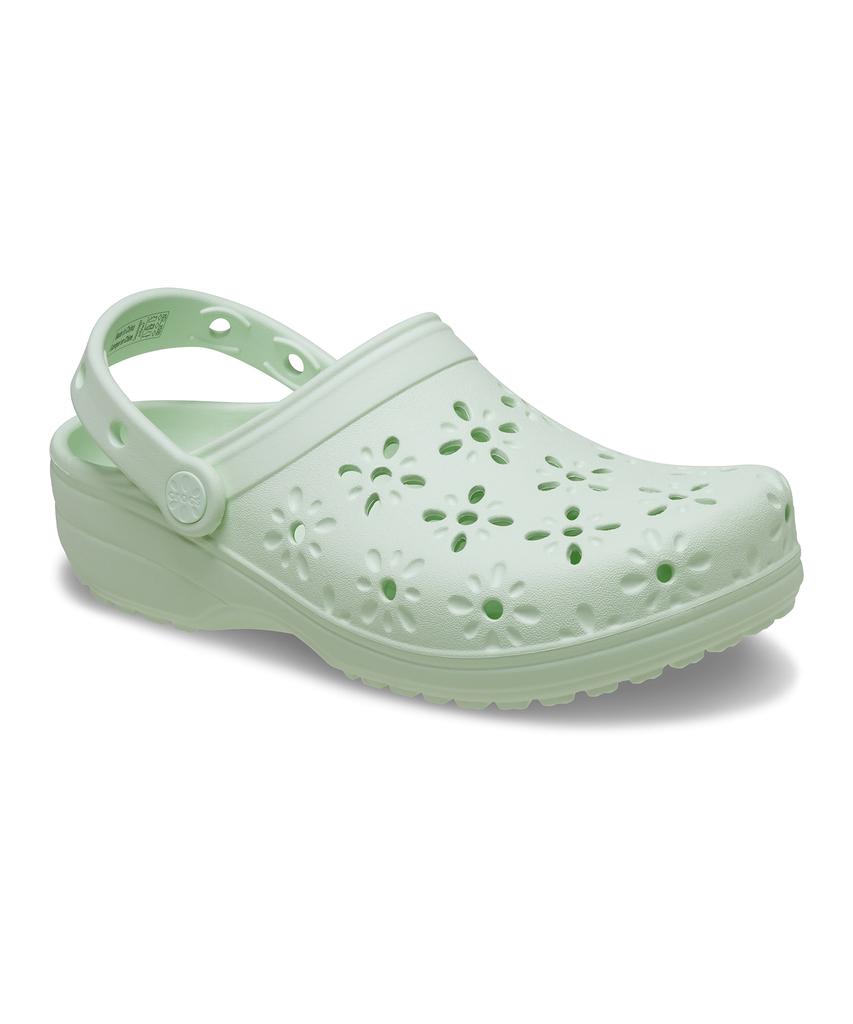 Sabots Classiques Crocs à Découpes Florales - Teinte Jade / 210927-3Yh