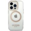 Guess Guhmp14Xhtrmd Iphone 14 Pro Max6,7 Złoty/Gold Twarde Etui Metalowa Ramka Magsafe