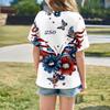 Kids Independence Day Print Round Neck Short Sleeve Casual T-shirt