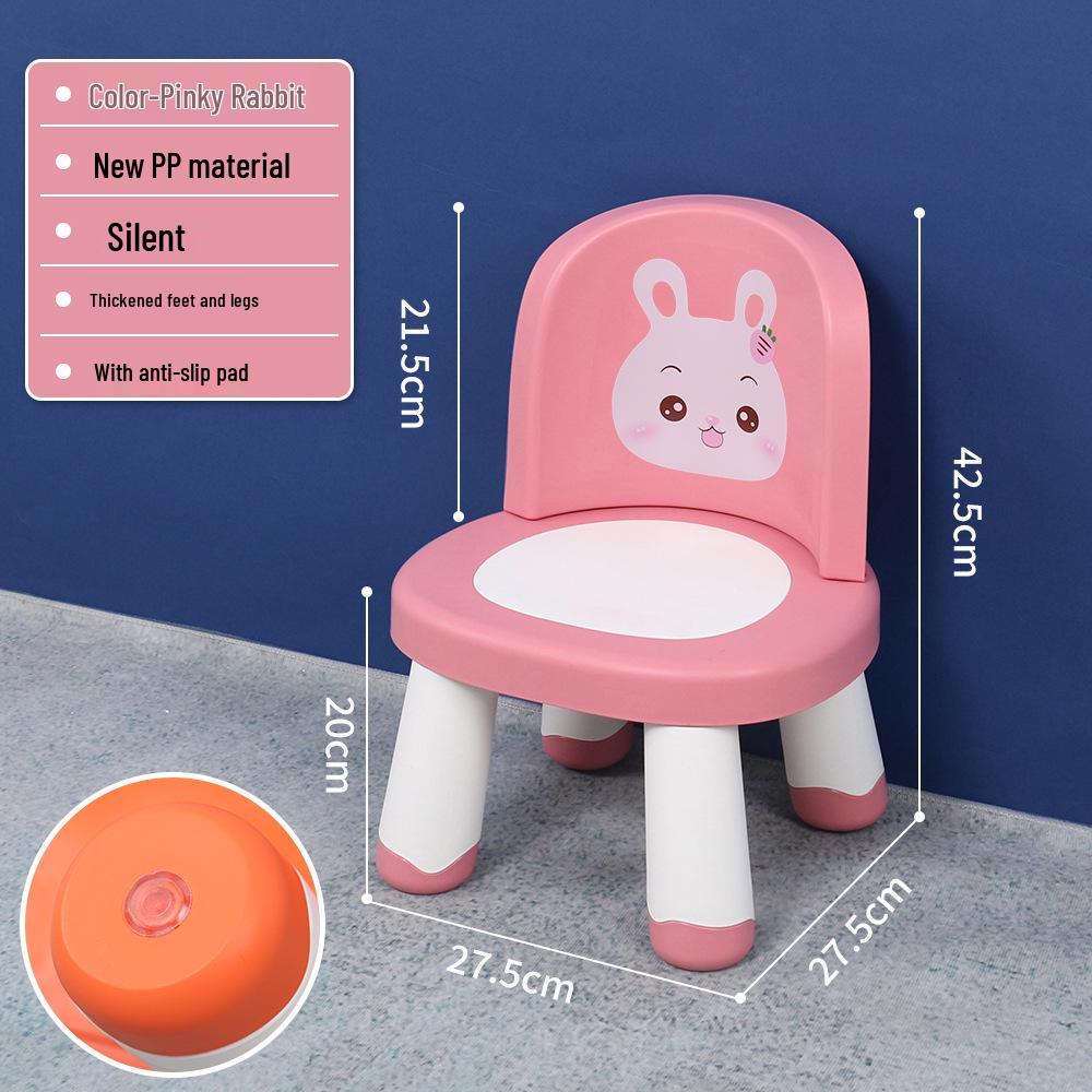 Xin Bei Le Kids' Squeaky Plastic Chair with Backrest - Ideal for Home or Kindergarten.