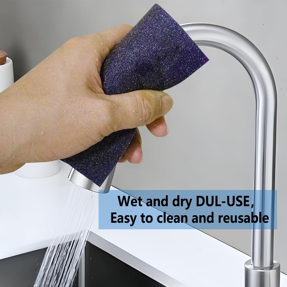 6PCS Sanding Sponge Set 60-320 Grit Coarse Medium Fine Washable Reusable Wet Dry Blocks for Wood Metal Glass Furniture Paint