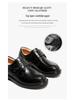 Boys' Black Leather College Shoes: Soft Sole, British Style for Spring & Autumn Shows
