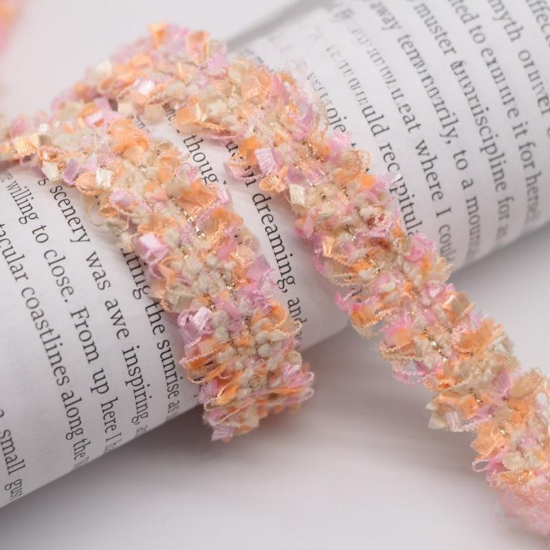 90Yards 1.5cm Vintage Embroidered Lace Ribbon Fabric Sewing Lace Trim Handmade Costume Dress Sewing Trimmings Wedding Decoration