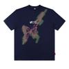 Trendy Brand Men'S T-Shirt American Street Trend Design Butterfly Printing Cotton Short-Sleeved T-Shirt Men And Women