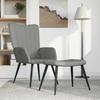 Vidaxl Armchair with Footstool, Light Gray, Upholstered In Velvet