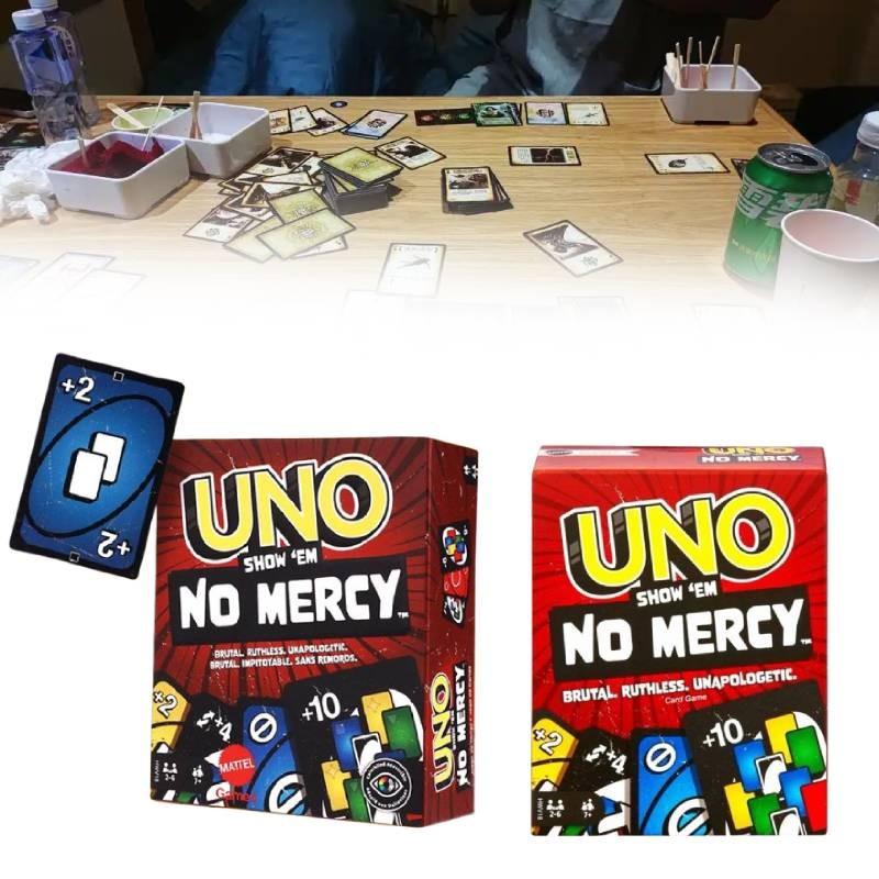 Uno Em Show No Mercy Poker Card Board Game Family Party Prop Educational Toy