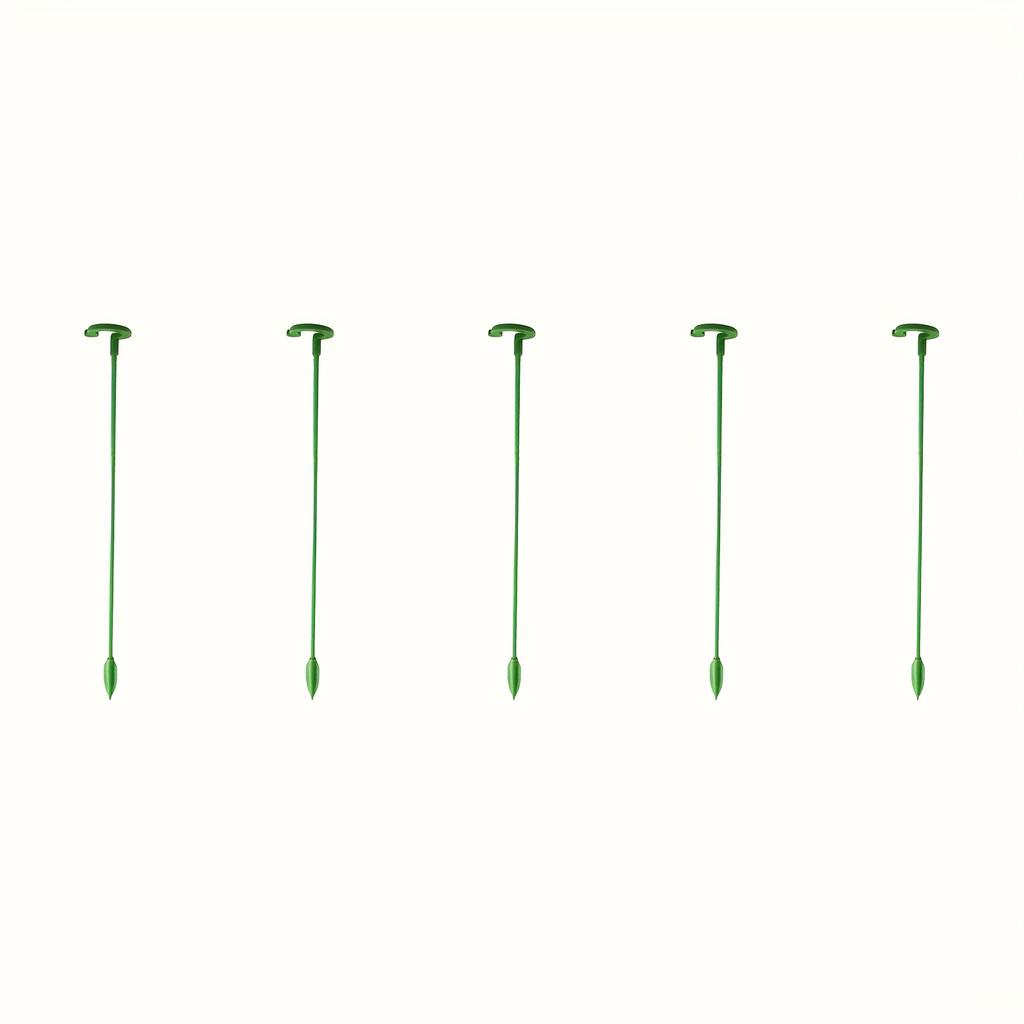5-Pack Flexi Plant Adjustable Plastic Plant Support Stakes with Secure Support Ring Versatile Garden Stakes for Indoor Plants