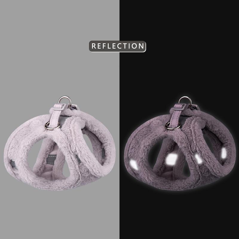 Luxus-Upgrade Katze Welpe Geschirr und Leine Sets Winter Warm Haustier Reflektierende Geschirre Weste für Katzen Kätzchen Kleine Hunde Yorkshire