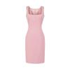 Women's Gray Vest Suit Dress - Retro Sleeveless Sheath with Waist-Cinched High-End Style