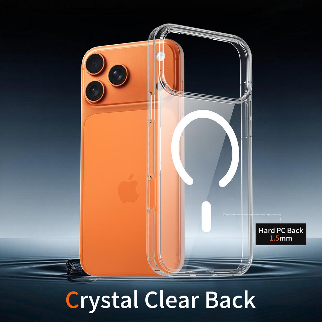 Transparent Phone Case For Magsafe iPhone 17 Pro Max Air 16E 16 E 15 Plus 14 13 Mini 12 11 X XS XR SE 2022 2020 8 Mag Safe Phone Cover Accessories