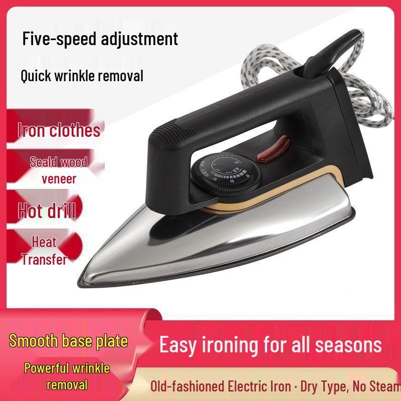 Vintage Electric Iron for Home: Dry Ironing, Rhinestones, Heat Transfer, Veneer, Crafts, Garments, Wrinkle Removal