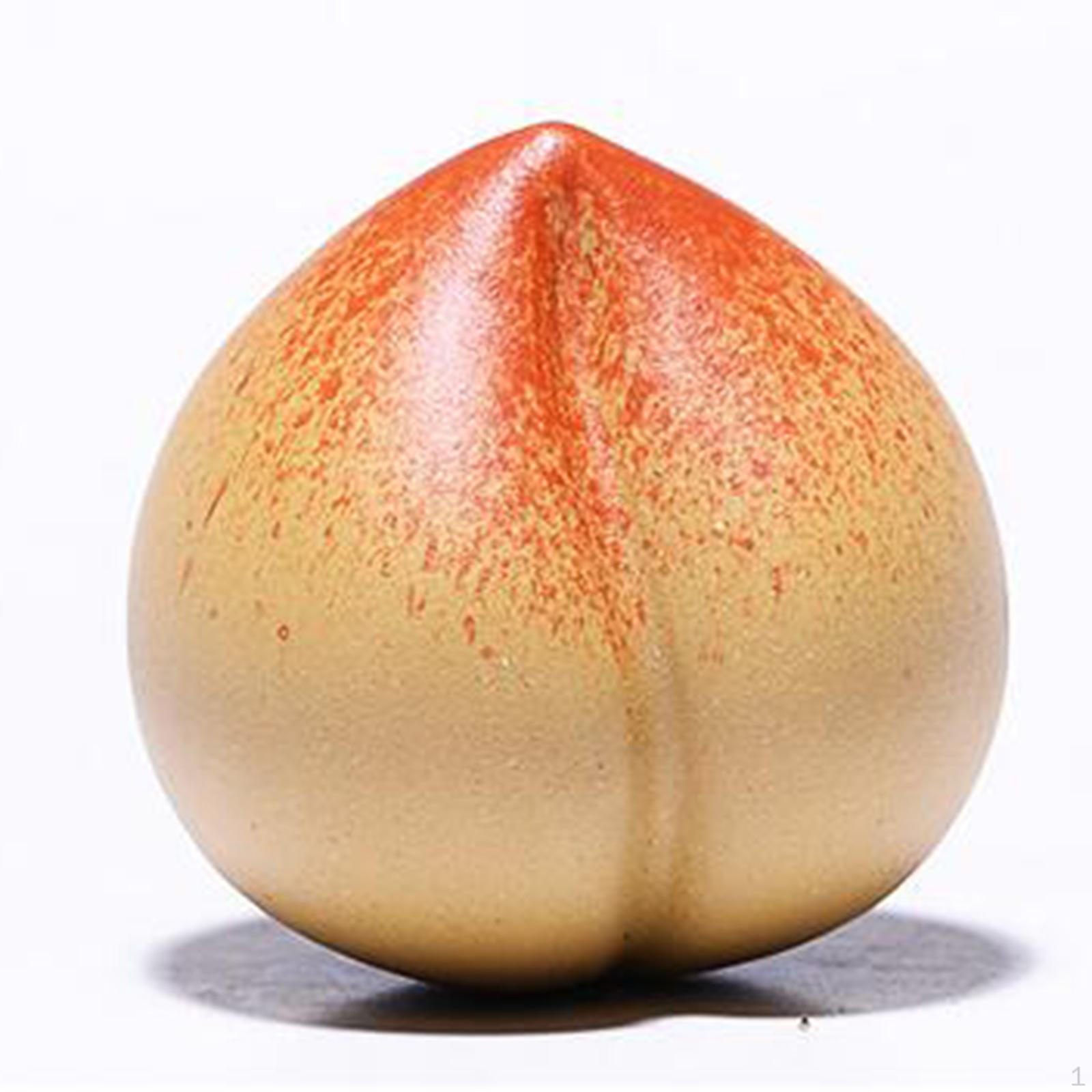 

Peach Statue Tea Pet,Craft Gift Sculpture Office Collection Miniature Figurines Trays