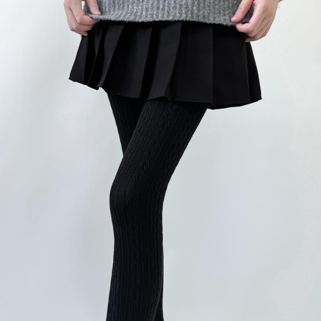 Collant da Donna Autunno e Inverno Cotone Lavorato a Maglia Autocalzanti Fino alla Coscia Calze Lingerie Calzetteria Femminile Collant Lolita Calze