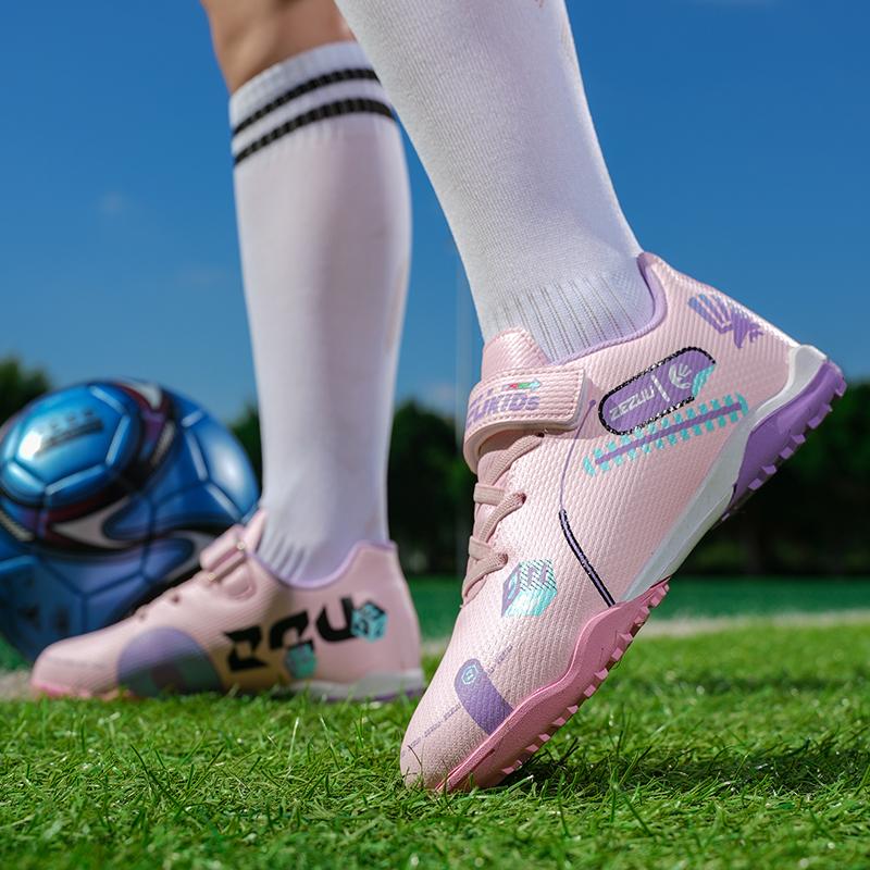 Premium Quality Kids Soccer Cleats Unisex Child Turf Soccer Shoes Indoor Youth Football Boots Artificial Ground Trainning Futsal Sneaker Outside