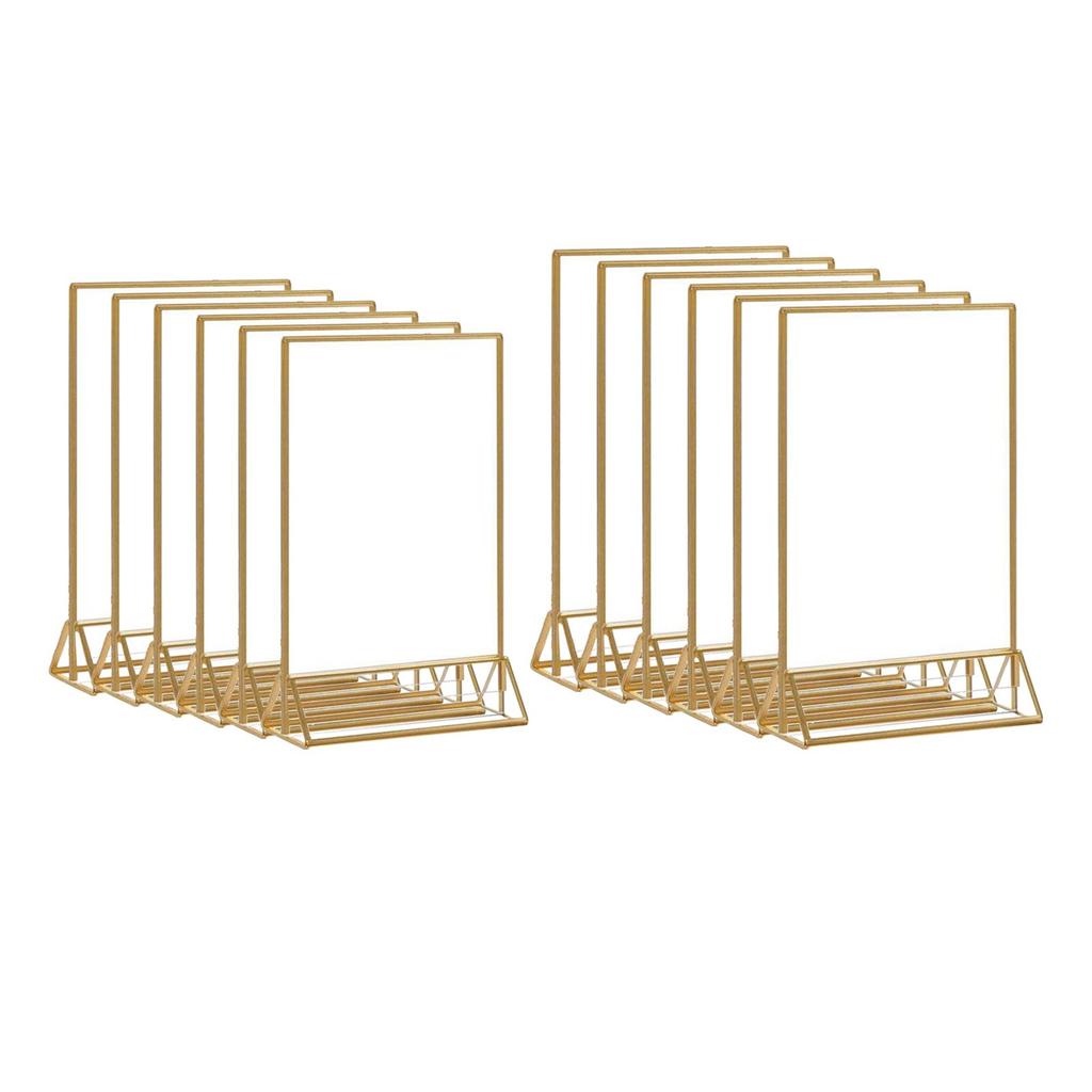 6Pcs Acrylic Sign Holder Stand Poster Home Meetings Table Menu 7
