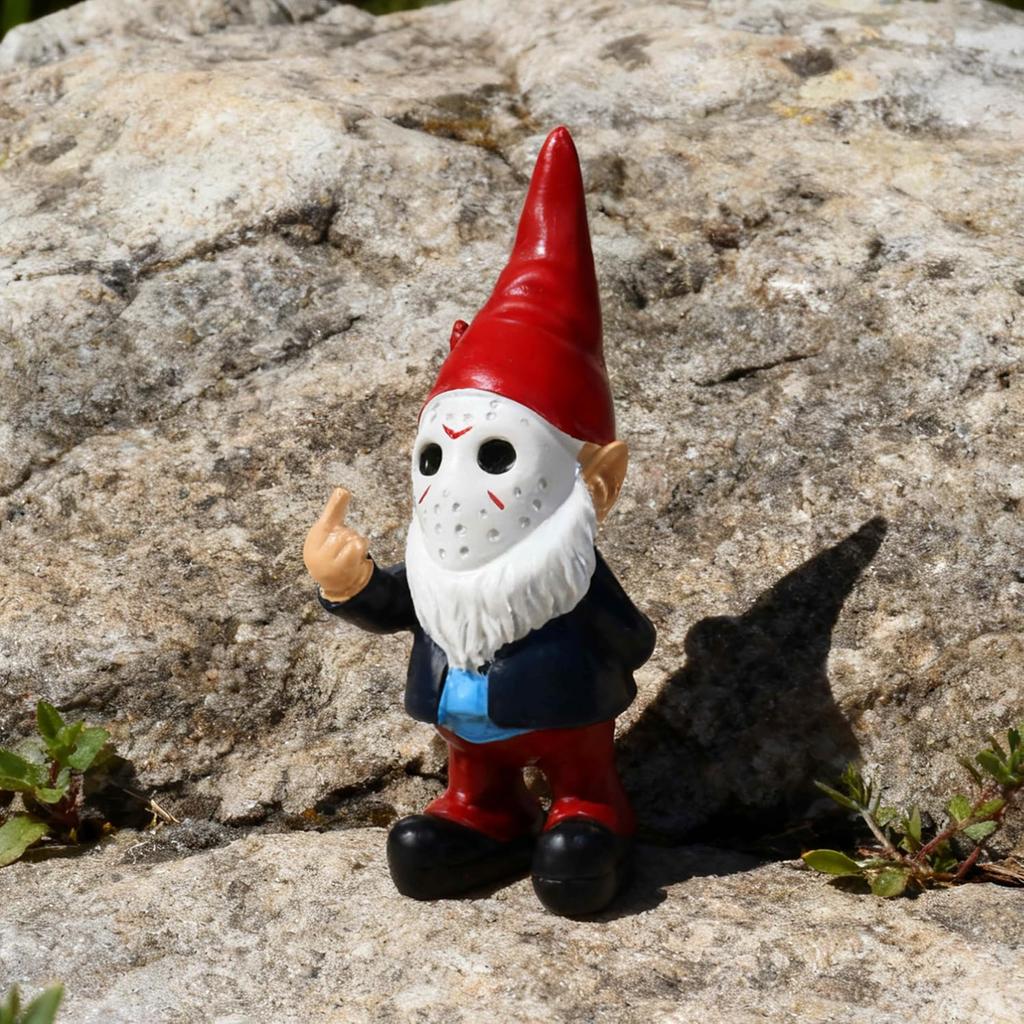 SPINNDO Halloween Decorations Outdoor, Horror Decor Garden Gnome Statue