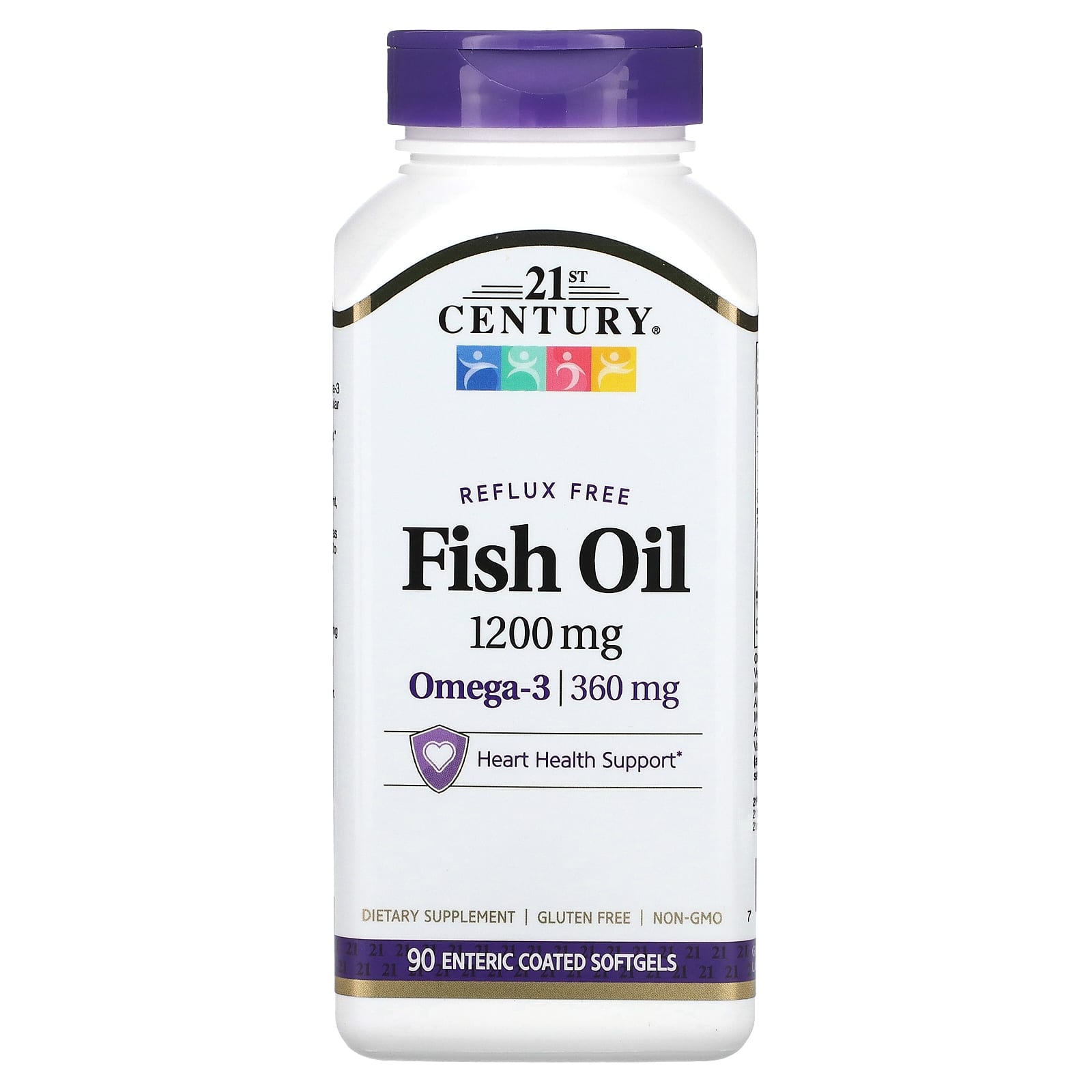 

21st Century, Fish Oil, Omega-3, 1,200Mg, 90 Enteric Softgels