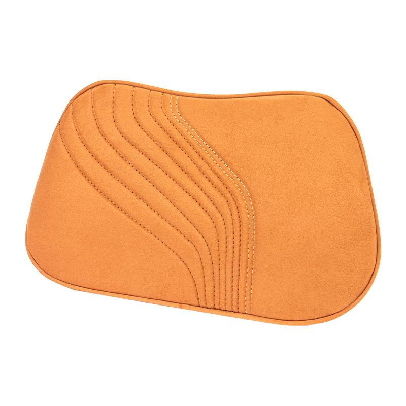 Luxury Suede Car Headrest Light Neck Pillow Memory Cotton Lumbar Backrest Cushion Set Protective Car Seat Comfort Accessories