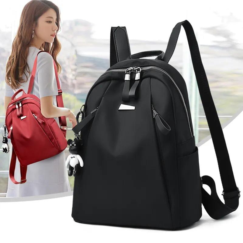 2026 New Large Capacity Simple Style Casual Mochila Travel Women Anti-theft Backpack Waterproof Fabric Large Female Shoulder Bag