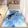 "Blue Fantasy Unicorn Carpet with Celtic Knot Pattern for Home Decor" Suitable for Use As an Anti-slip for Living Room Bedroom Sofas