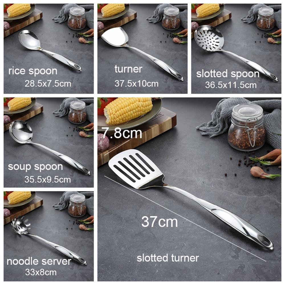 Steel Non-stick Shovel Turner Soup Spoon Spatula Pasta Server Kitchenware Cookware Kitchen Utensils