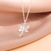 New Fashion Crystal Dragonfly 925 Sterling Silver Exquisite Creative Pendant Necklaces  XL285