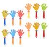 12 Pcs Premium Plastic Hand Toys Funny Party Favors Cheering Noise Maker Reusable Festival Hand Clappers Colorful Kids