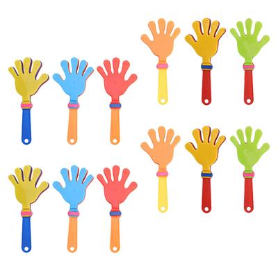 12 Pcs Premium Plastic Hand Toys Funny Party Favors Cheering Noise Maker Reusable Festival Hand Clappers Colorful Kids