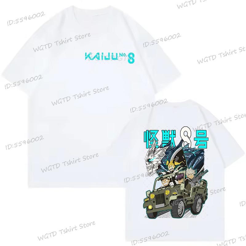 Men's Street Cool T-Shirt Tops Kaiju No 8 Fashion Casual Tops Anime Gift for Him Monster 8 Harajuku Streetwear Short Sleeve Tees