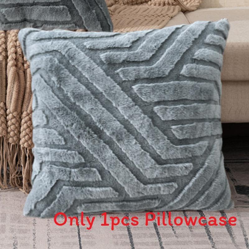 Stereoscopic Color Solid Plush Pillowcase Cushion Cover Decorations Bedroon