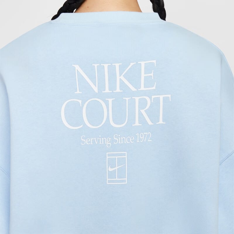 Nike COURT HERITAGE Fleece Lined Sports Crew Neck Pullover Sweatshirt Women's IO0485-441