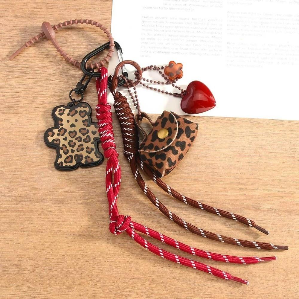 New Maillard Bow Braid Rope Pendant Bag Accessories Earphone Women Bag Key Chain Exquisite Woven Mobile Phone Love Rope Decor