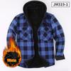 Men's Plaid Flannel Shirt, Long Sleeve Square Collar Button-Up Shirt, Regular Fit Heavyweight Multi-Pocket Winter Shirt