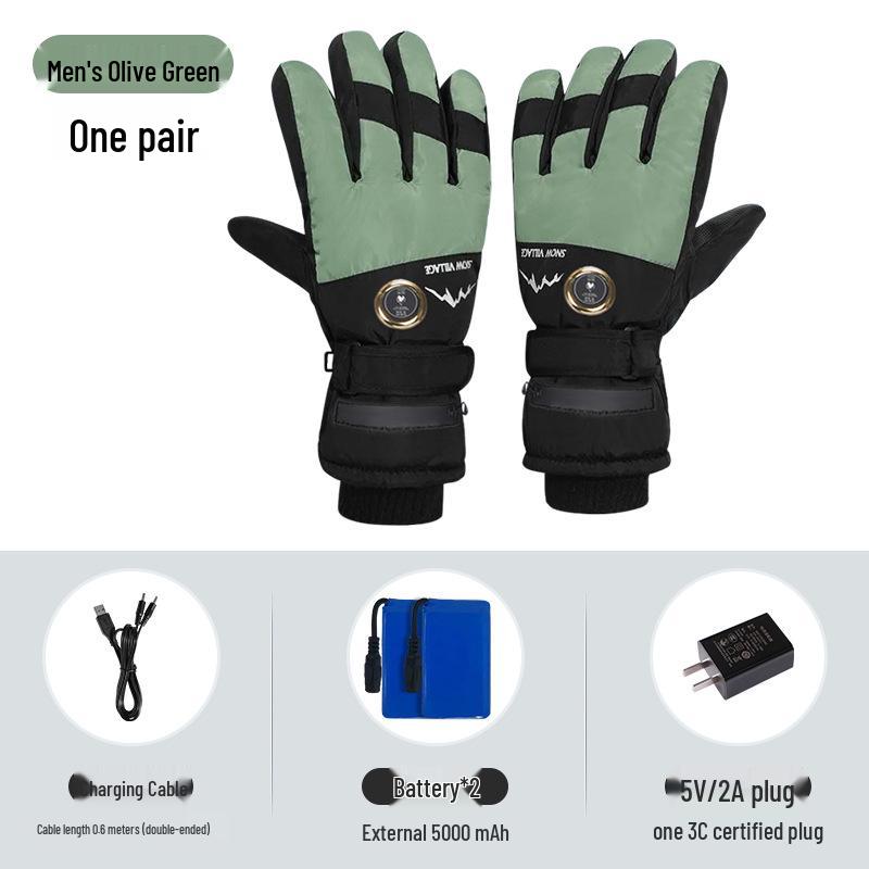 Infrared Heated Winter Gloves for Outdoor Cycling, Motorcycling & Skiing