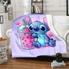 1pc Stitch Printing Blanket - Soft, All-Season Throw for Office Blanket, Personalized Gift with Adorable Cartoon Design