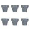 6pcs Cane Tip Professional Portable Rubber Replacement Tip Accessory for 4 Legged Crutch 0.6 Inch