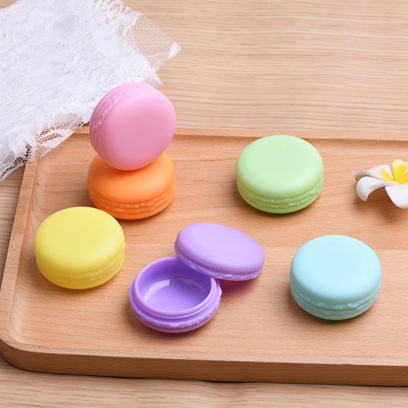 5 Stück 10g Macaron-Creme-Dose, PP-Kunststoff-Lotion-Creme-Box-Flasche, Kosmetik-Foundation-Creme-Pillen-Aufbewahrungsbox, Reise-Tragbares Make-up