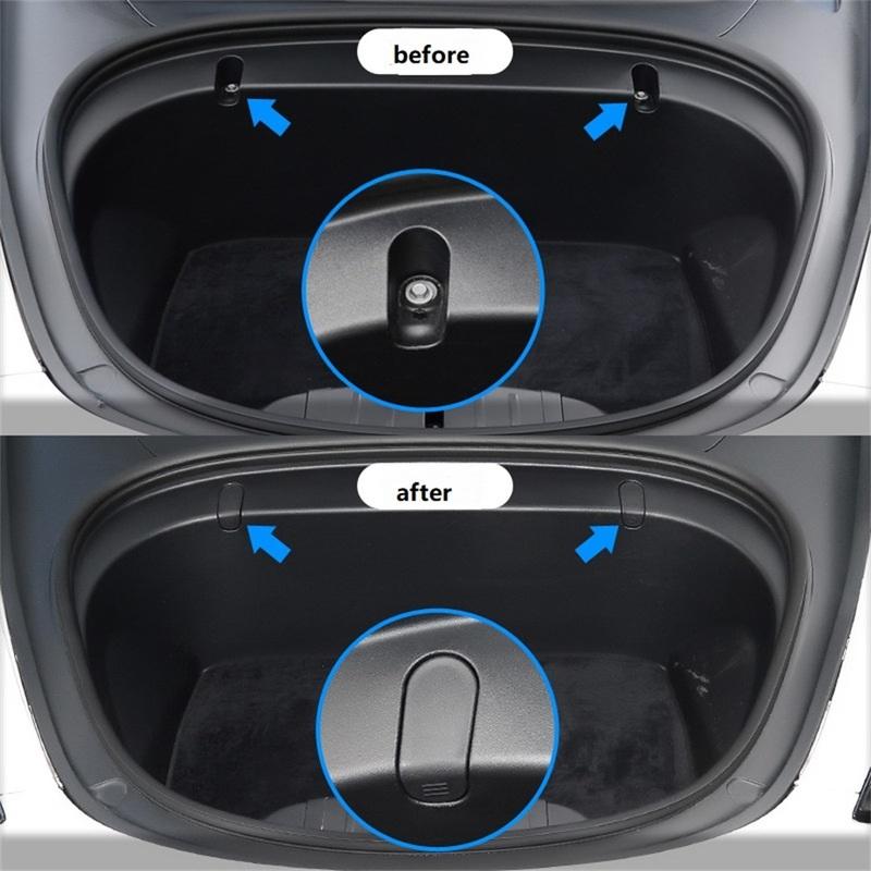2PCS Front Trunk Bag Hooks for  Tesla Model 3 Frunk Hooks Clip Bolt Covers Grocery Bag Cargo Hook Cover Auto Accessories