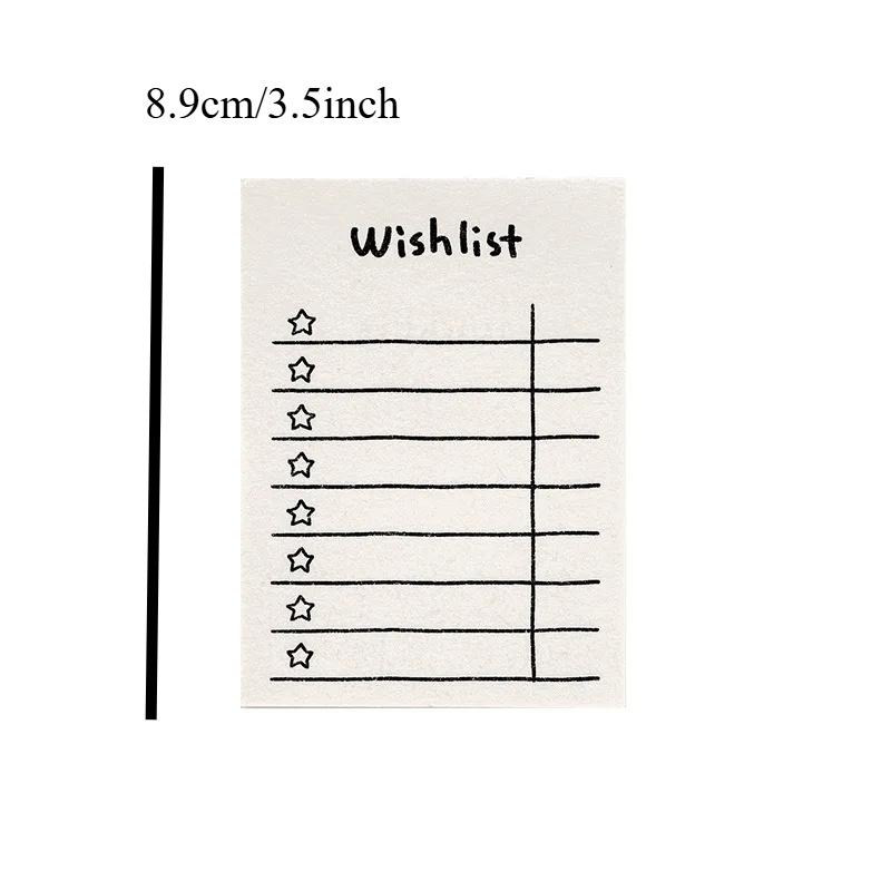 Blocco note portatile Programma giornaliero Lista delle cose da fare Pianificatore settimanale Blocchi da scrittura Cancelleria in carta Blocchetti per appunti da ufficio Forniture