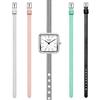 [FOCE LADY] FOCE LADY Damen-Armbanduhr mit Netz- und Lederarmband 5-teiliges Set FM2014WH-SET